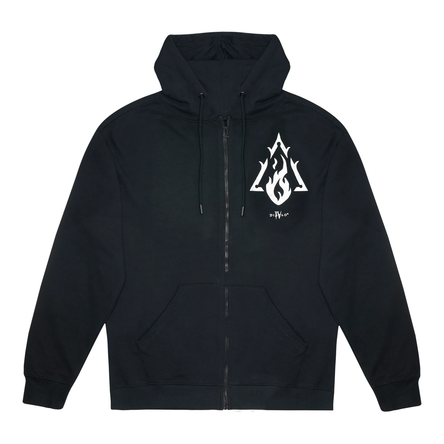 Diablo IV Sorcerer Sigil Black Zip-Up Hoodie - Image 2