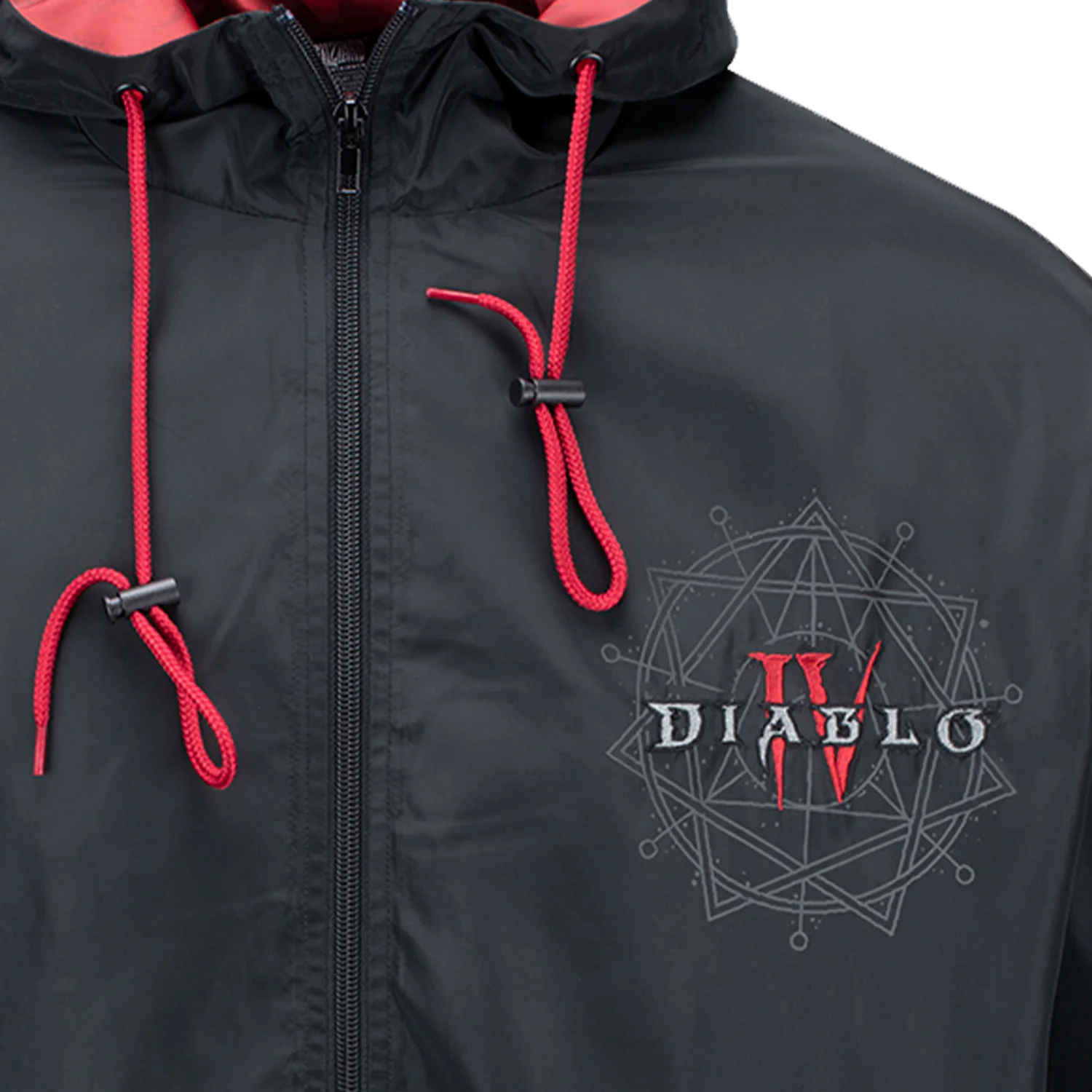 Diablo IV Black Zip-Up Windbreaker Jacket - Image 3