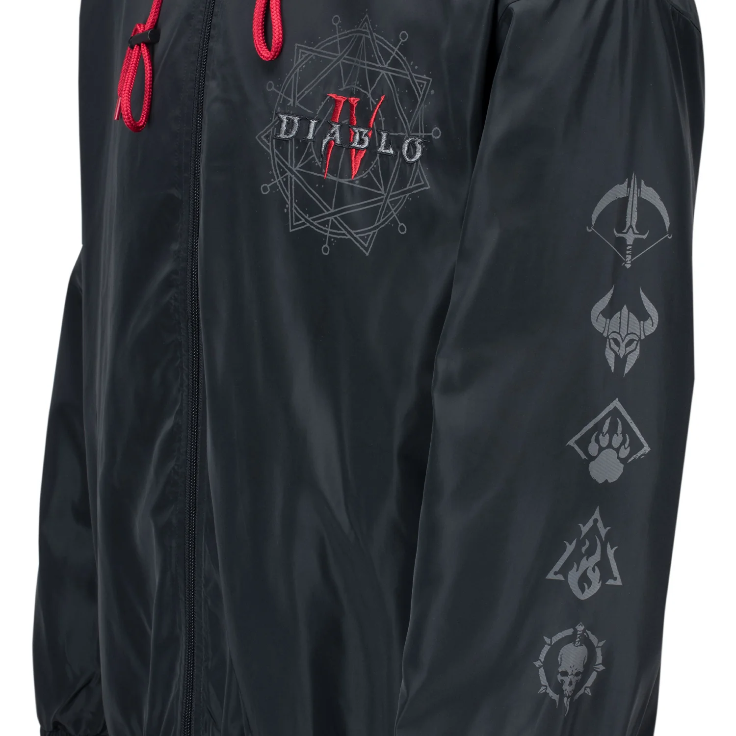 Diablo IV Black Zip-Up Windbreaker Jacket - Image 4