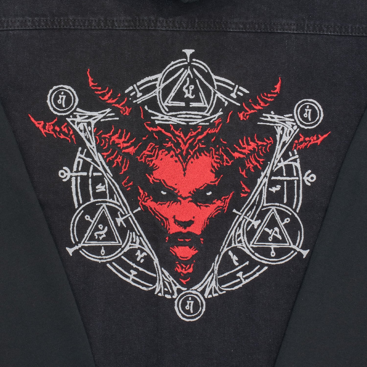 Diablo IV Lilith Denim Black Button-Up Hoodie Jacket - Image 4