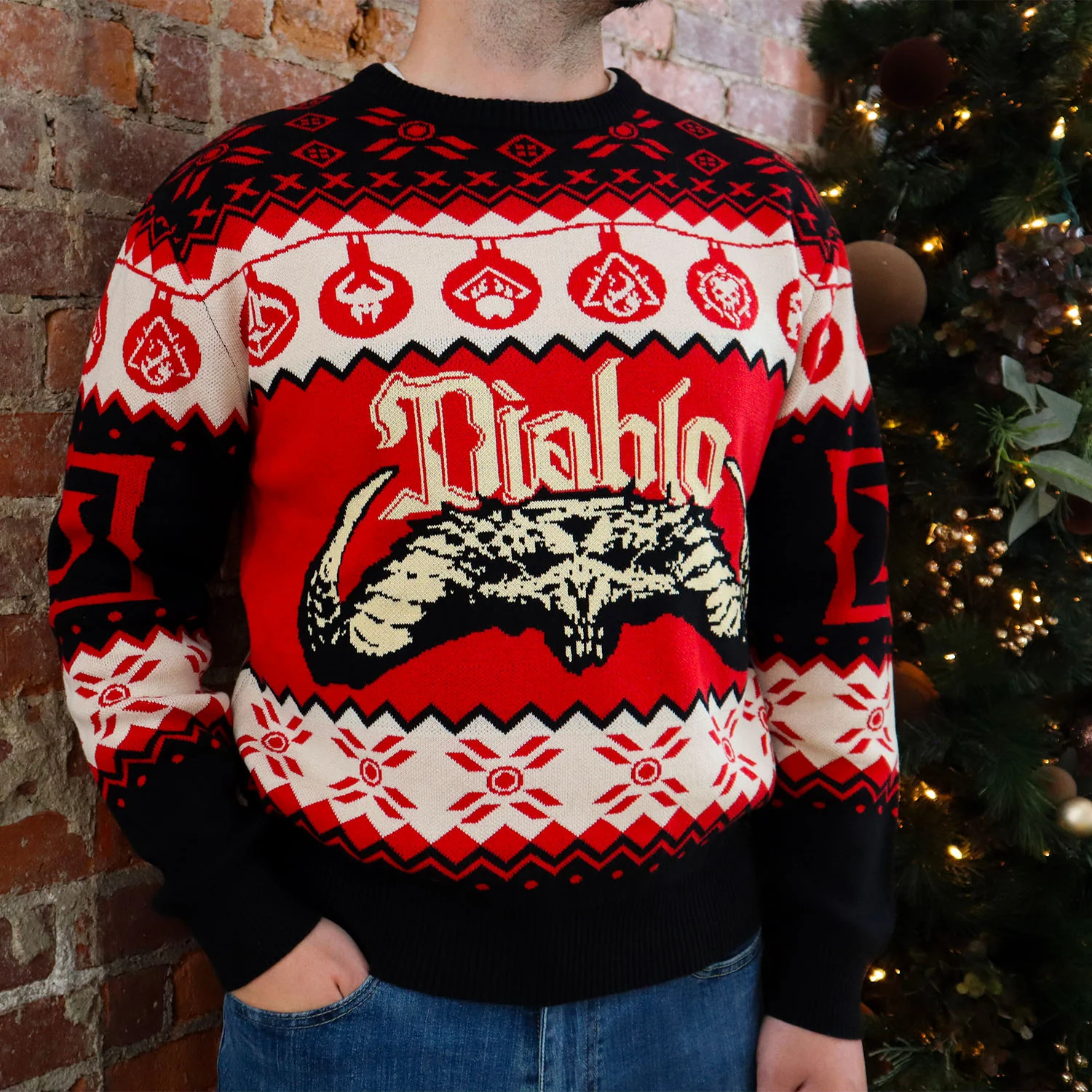 Diablo Skull Holiday Sweater - Image 3