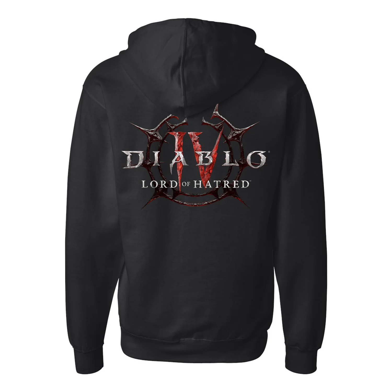 Diablo IV: Lord of Hatred Logo Black Zip-Up Hoodie