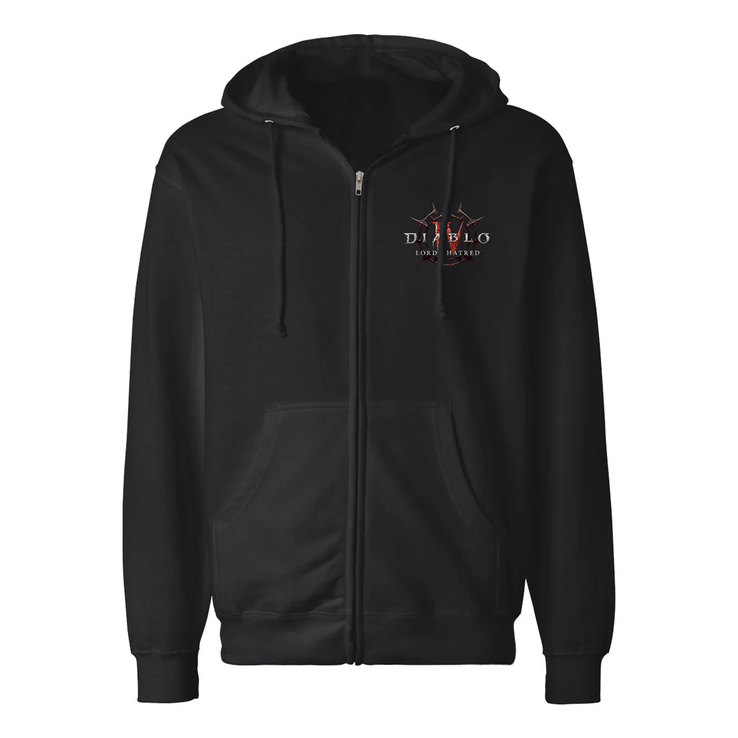 Diablo IV: Lord of Hatred Logo Black Zip-Up Hoodie - Image 2