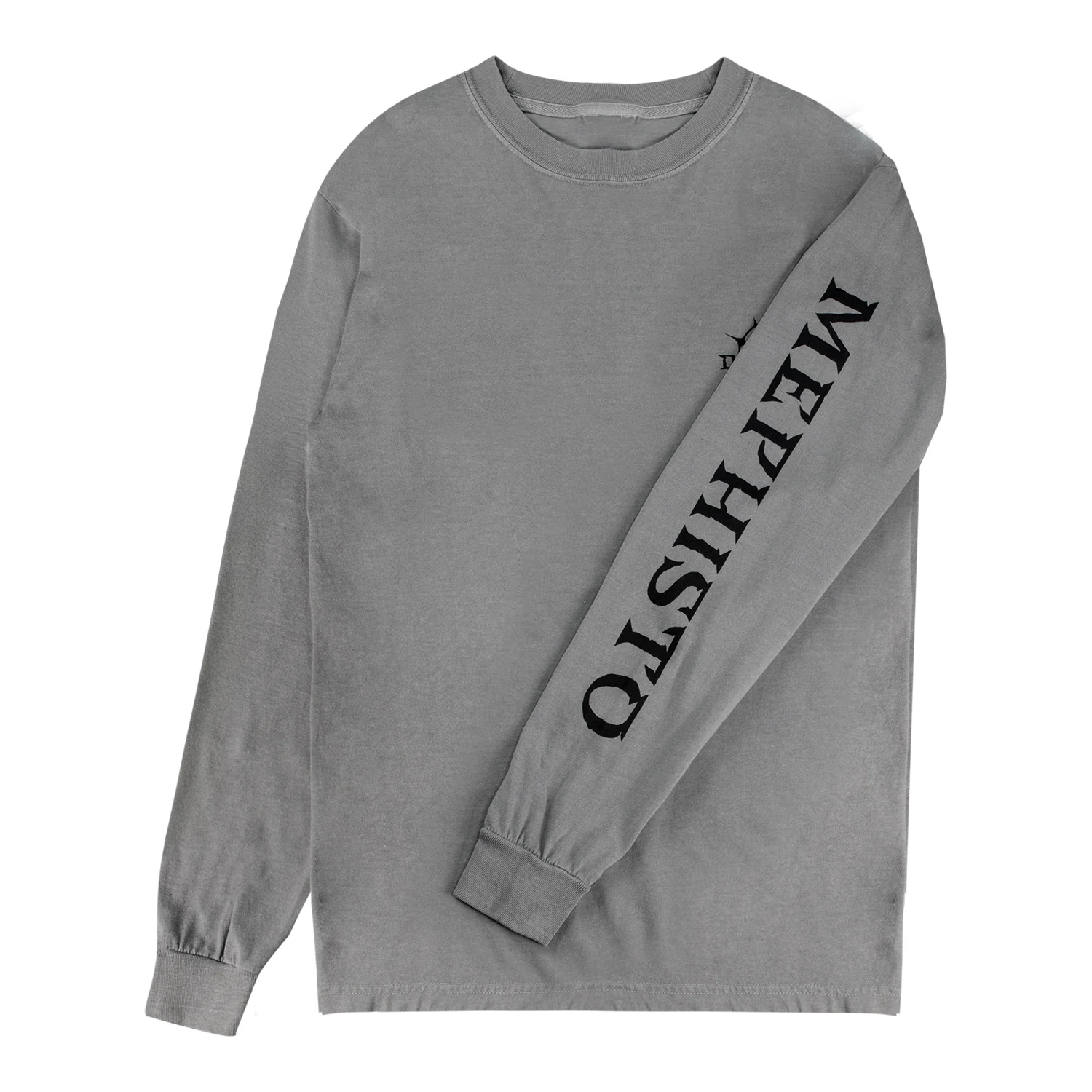 Diablo IV: Lord of Hatred Mephisto Sigil Long Sleeve Grey T-Shirt - Image 3
