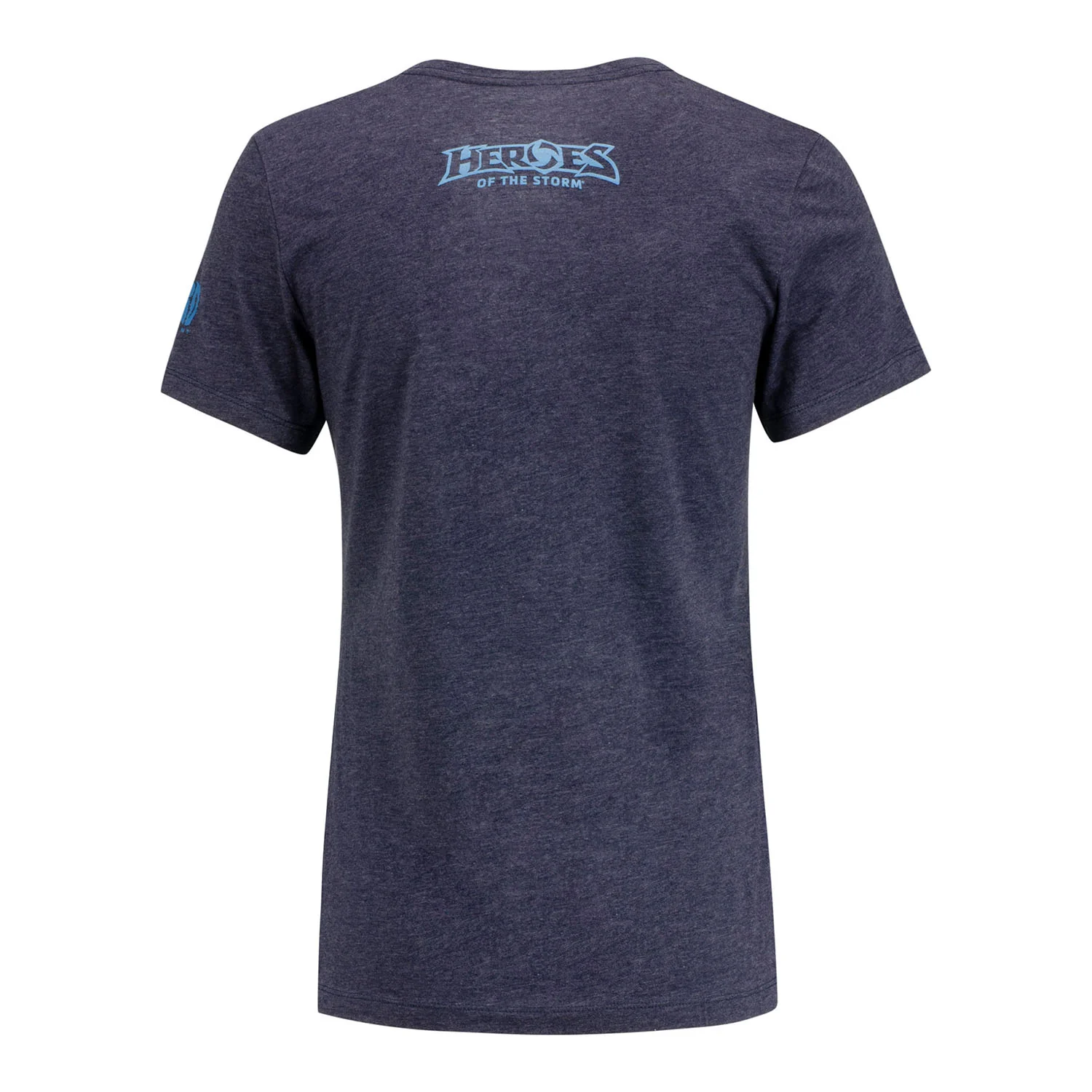 Heroes of the Storm Hexagon Women's Heathered Navy V-Neck T-Shirt - Image 3