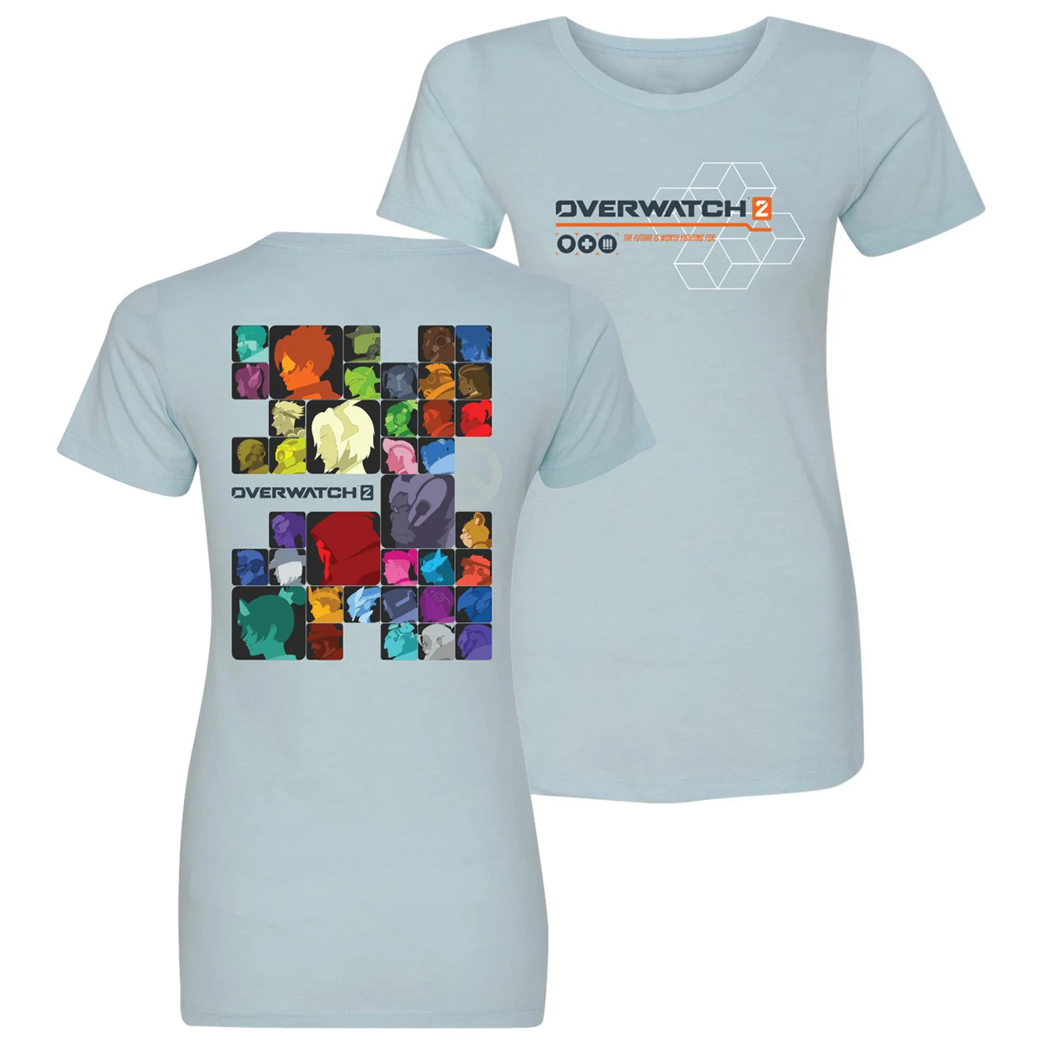 Overwatch 2 Heroes Women's Blue T-Shirt