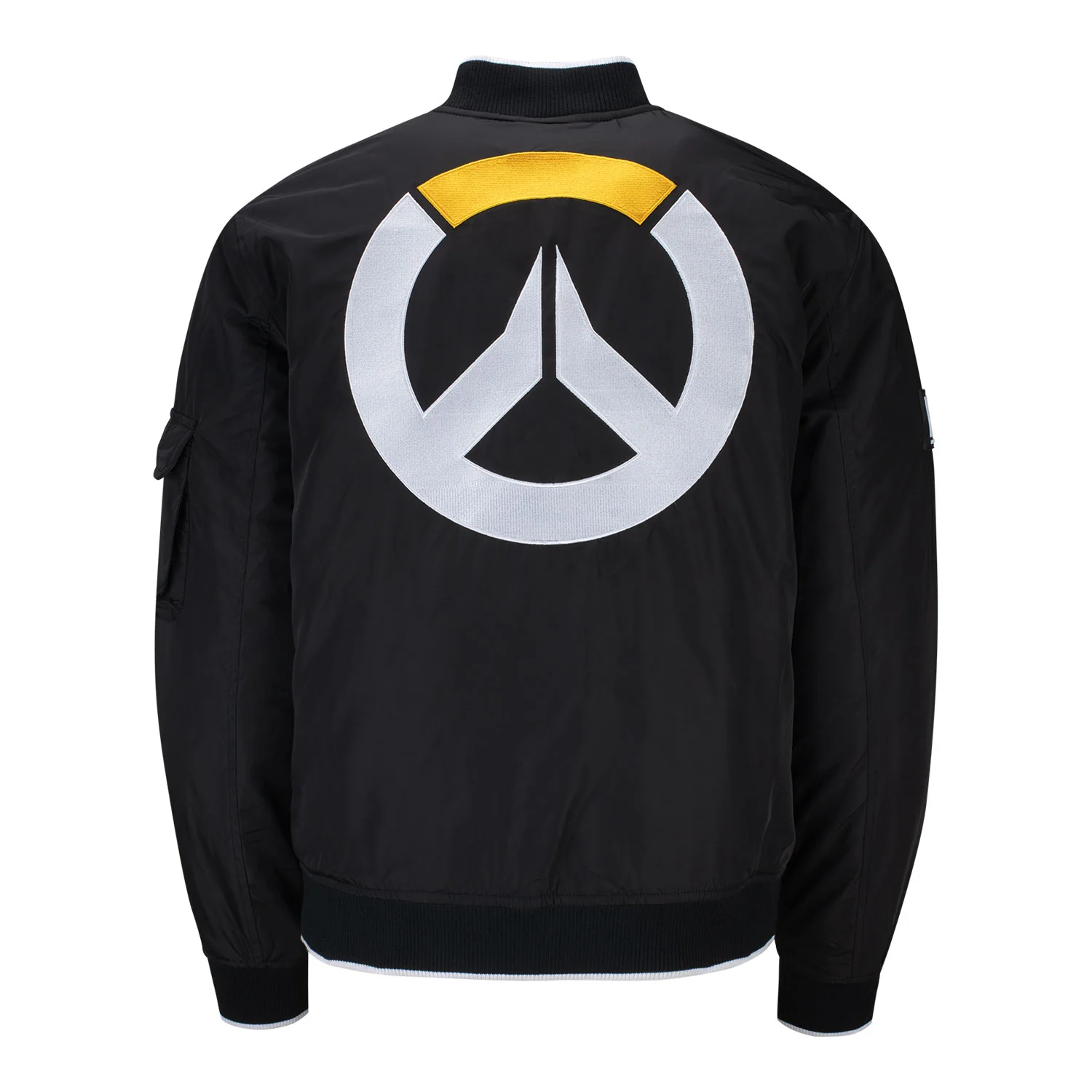 Overwatch Logo Men's Black Zip-Up Bomber Jacket