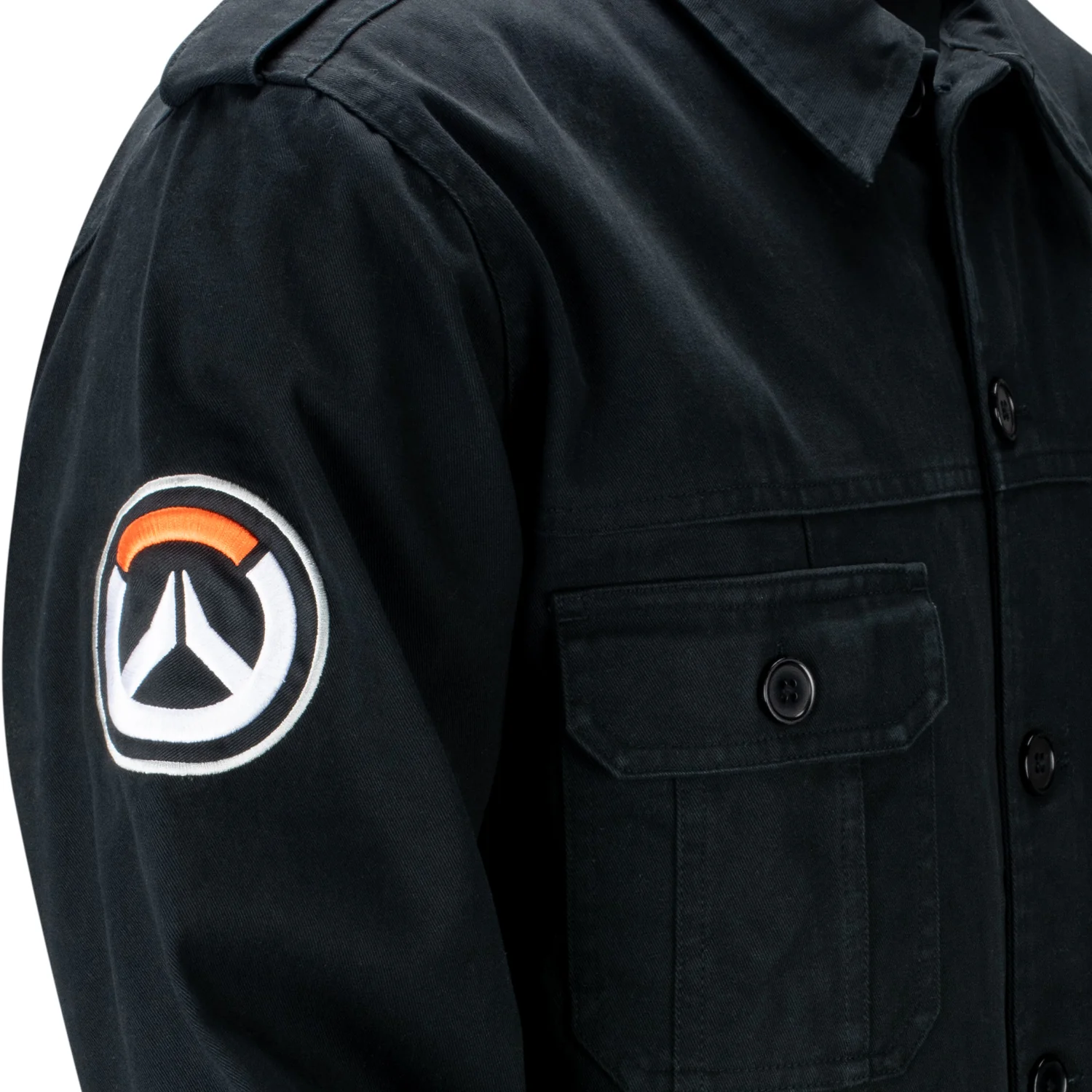 Overwatch 2 Black Button-Up Military Jacket - Image 3