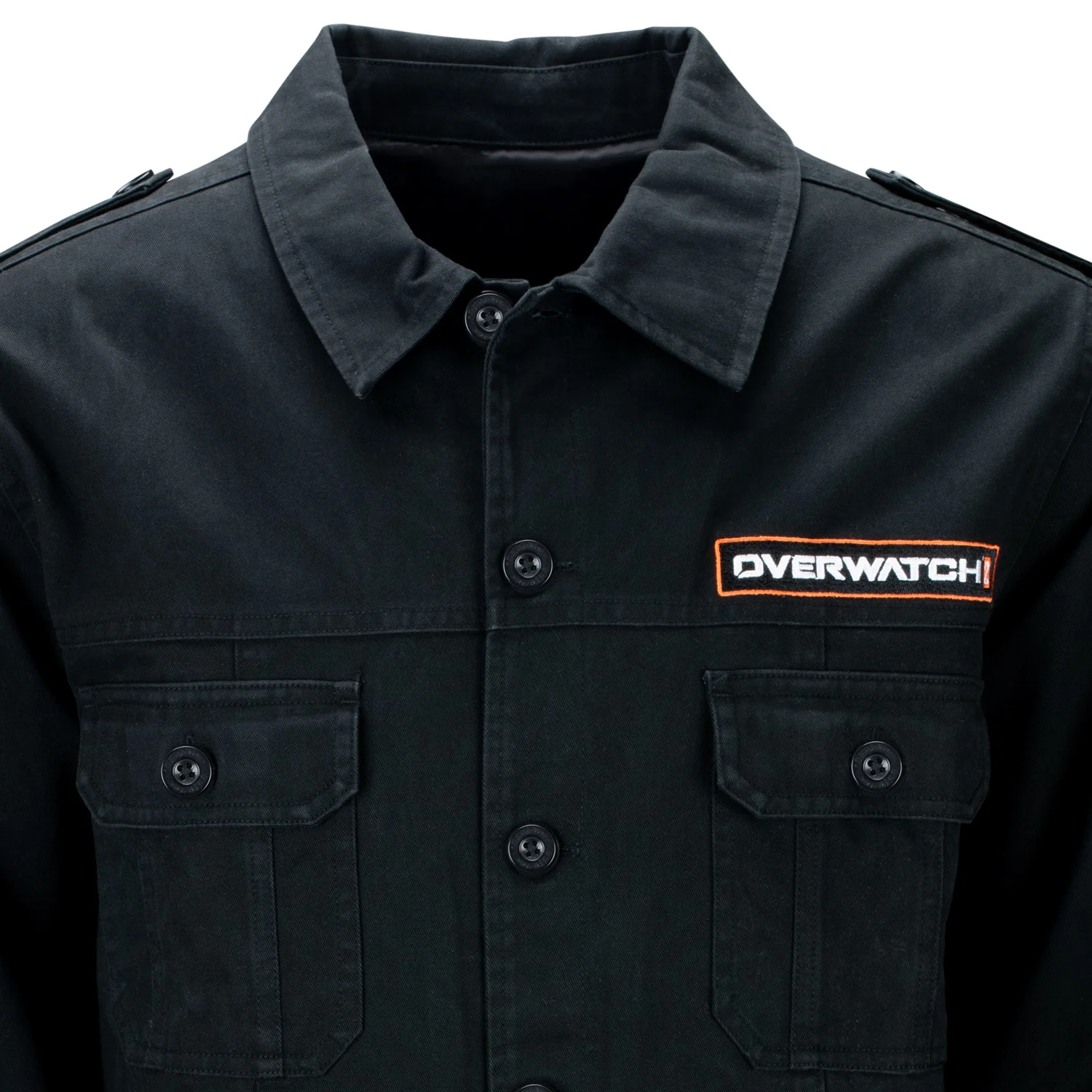 Overwatch 2 Black Button-Up Military Jacket - Image 4