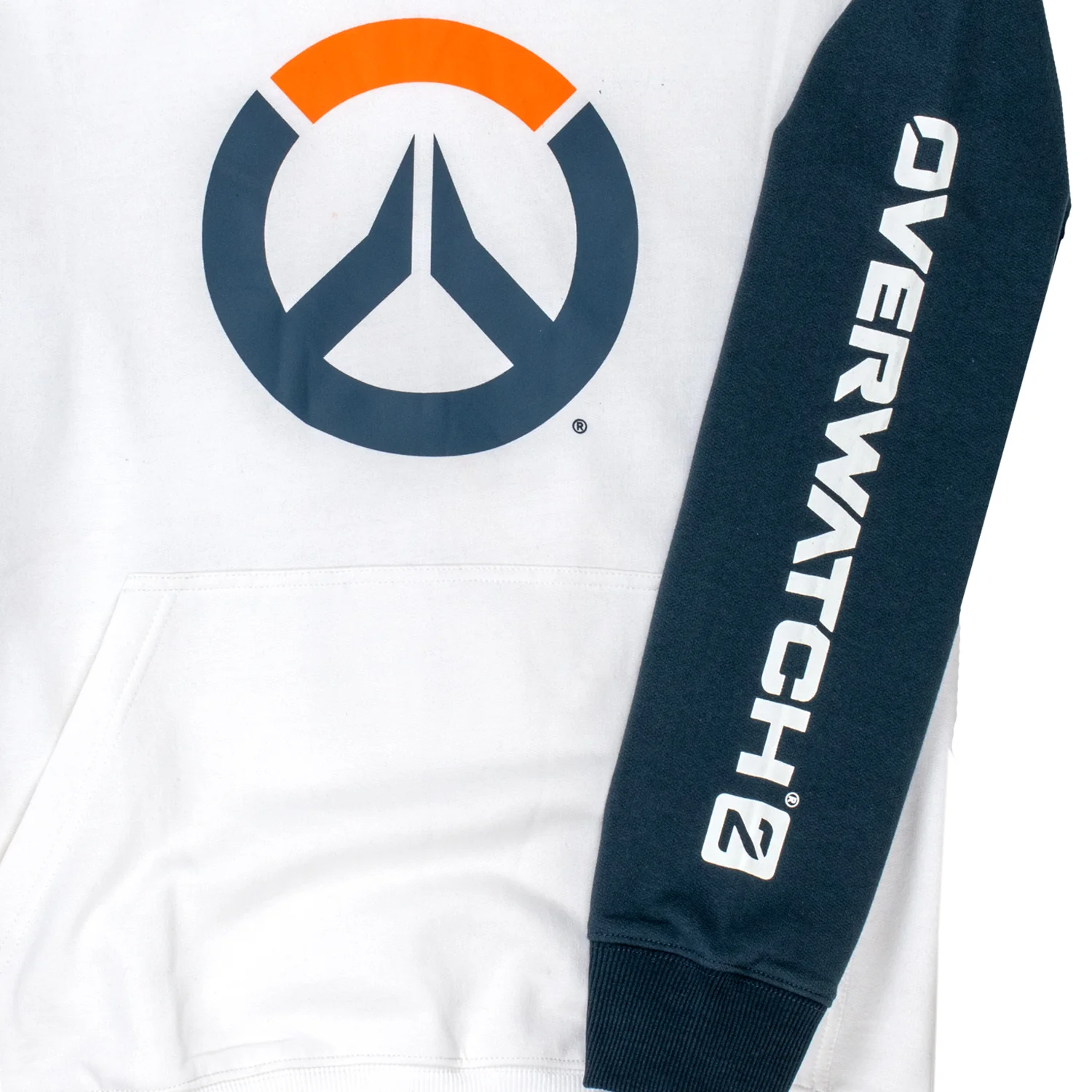 Overwatch 2 Logo White Colorblock Pullover Hoodie - Image 5