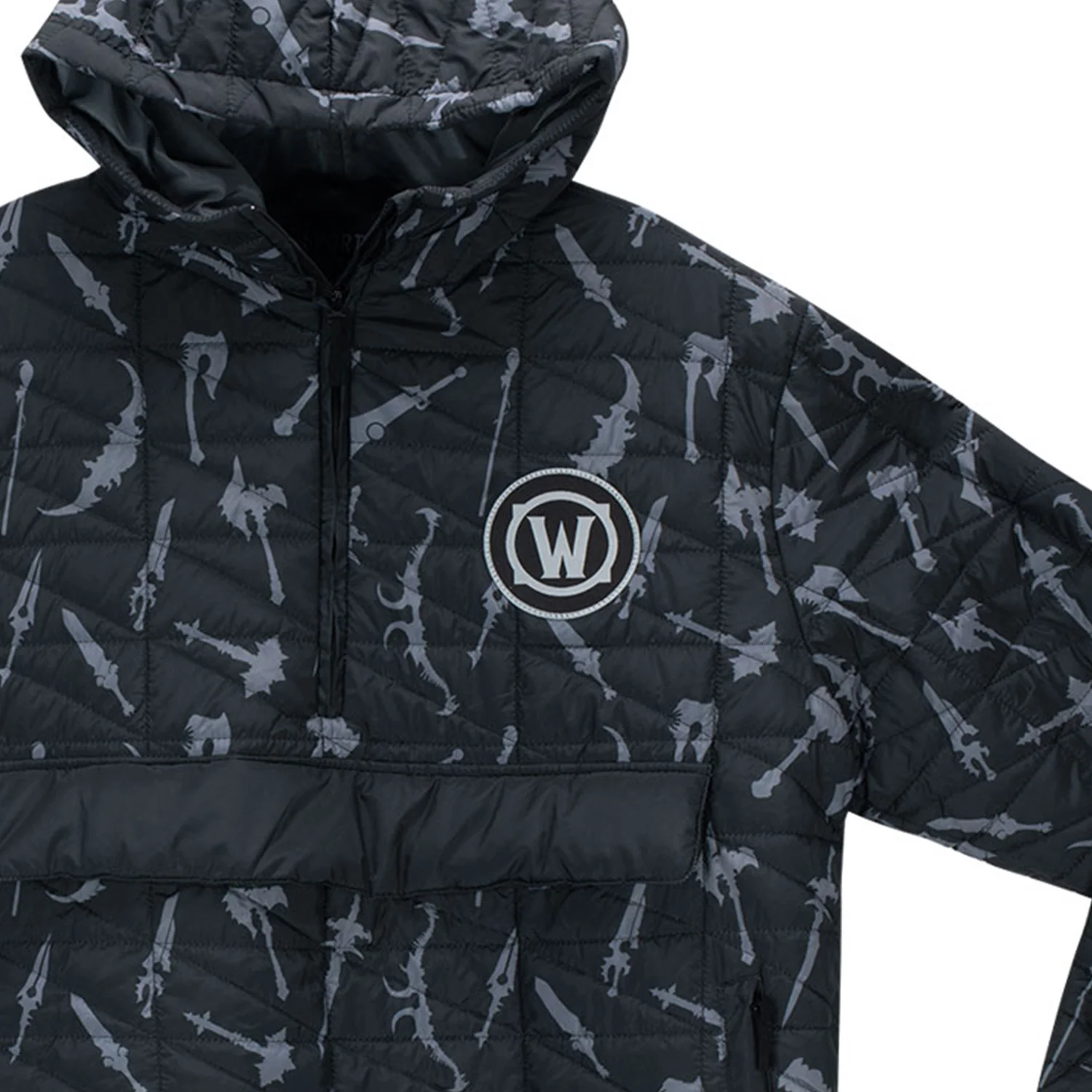World of Warcraft Weapons Black Half-Zip Pullover Jacket - Image 3