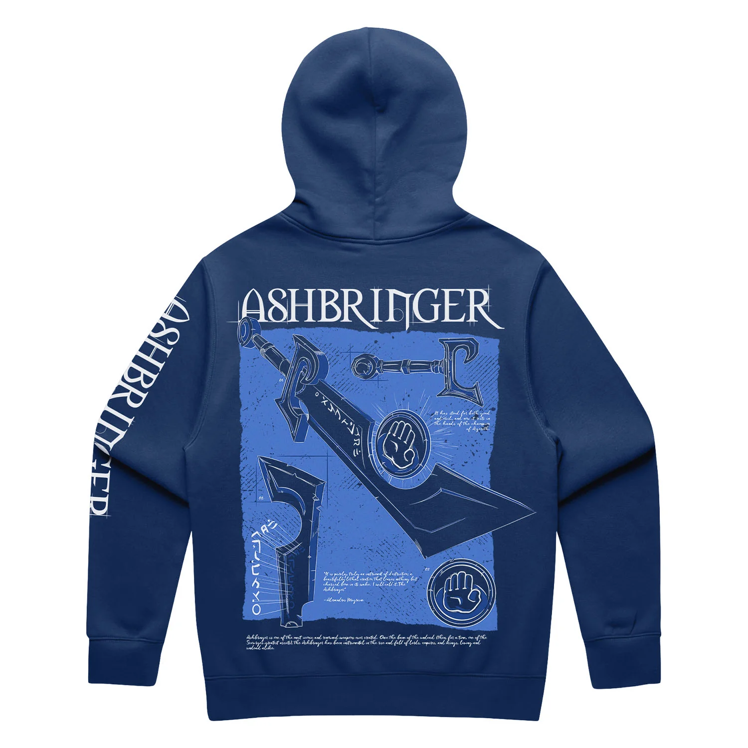 World of Warcraft Ashbringer Blue Pullover Hoodie